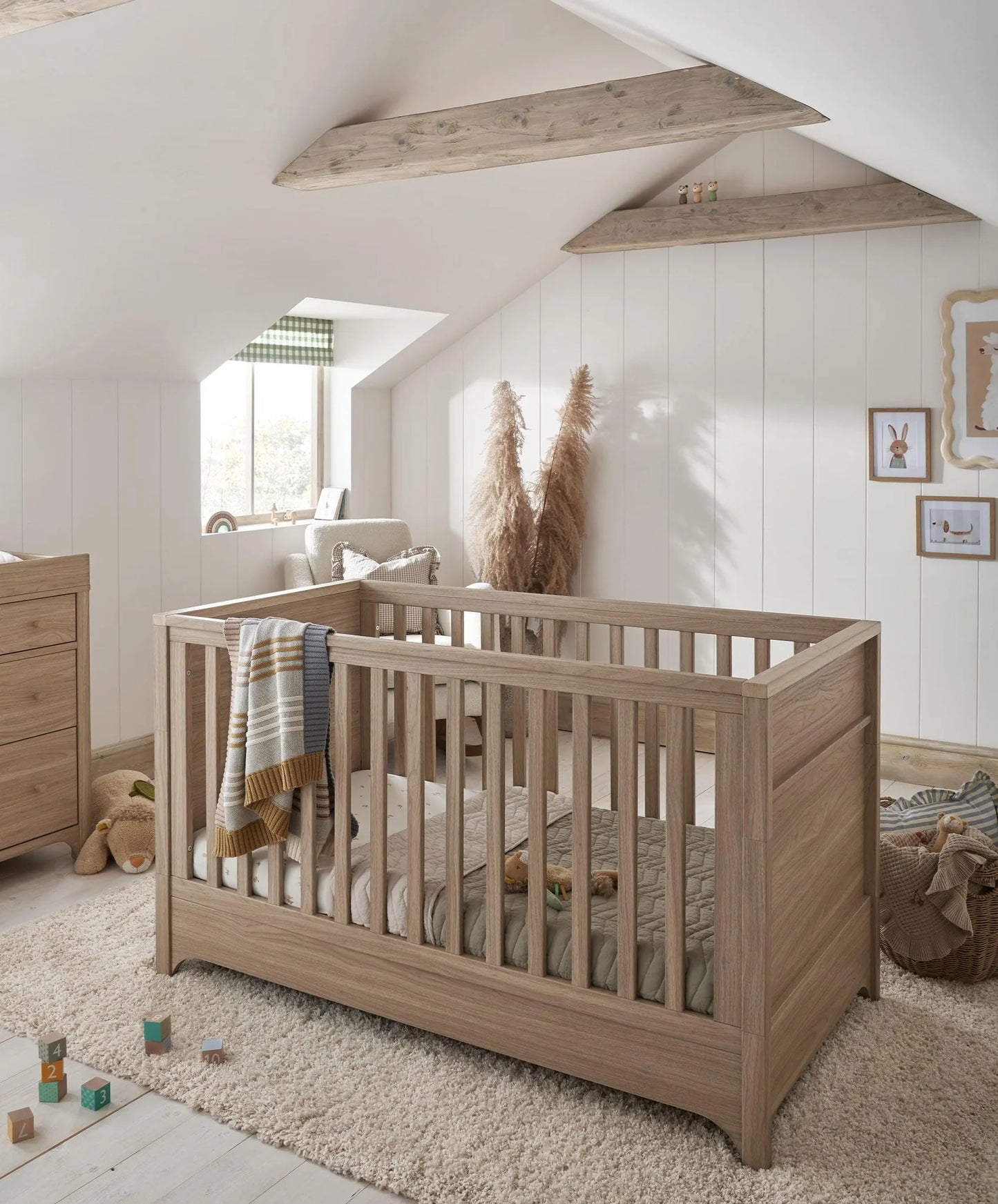 Barton Cotbed - Natural/Oak