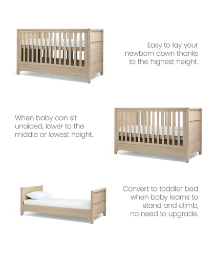 Barton Cotbed - Natural/Oak