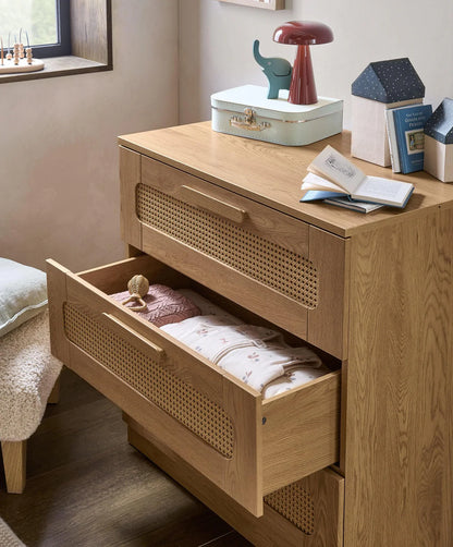 Esna 2 Piece Cotbed Set with Dresser Changer - Rattan
