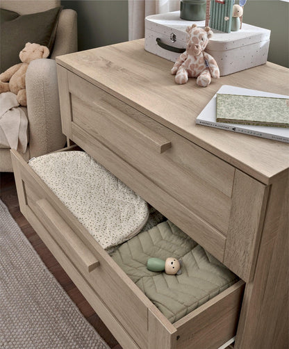 Atlas 3 Piece Cotbed Range with Dresser Changer & Wardrobe - Light Oak