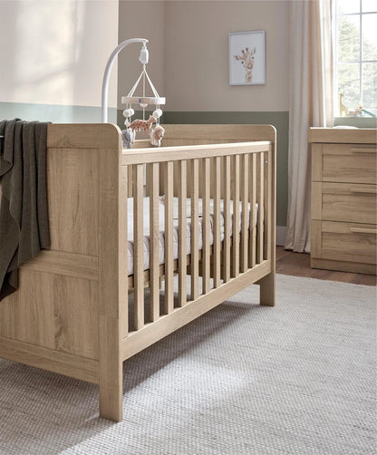 Atlas 3 Piece Cotbed Range with Dresser Changer & Wardrobe - Light Oak