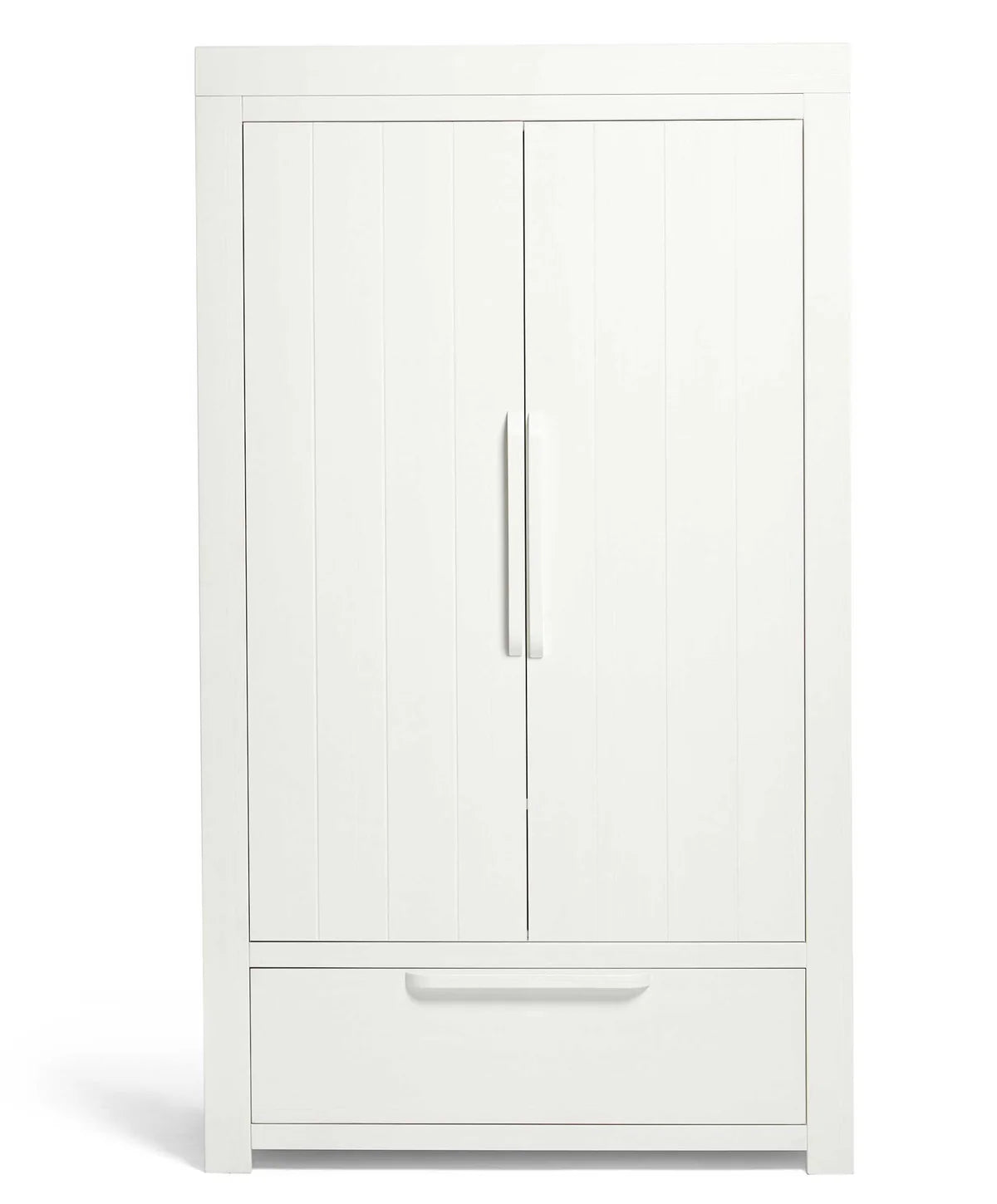 Franklin 3 Piece Cotbed Range with Dresser Changer & Double Wardrobe - White Wash