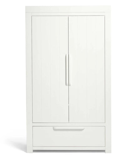 Franklin 3 Piece Cotbed Range with Dresser Changer & Double Wardrobe - White Wash