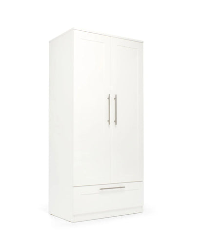 Hampden 3 Piece Cotbed Range with Dresser Changer & Wardrobe - White
