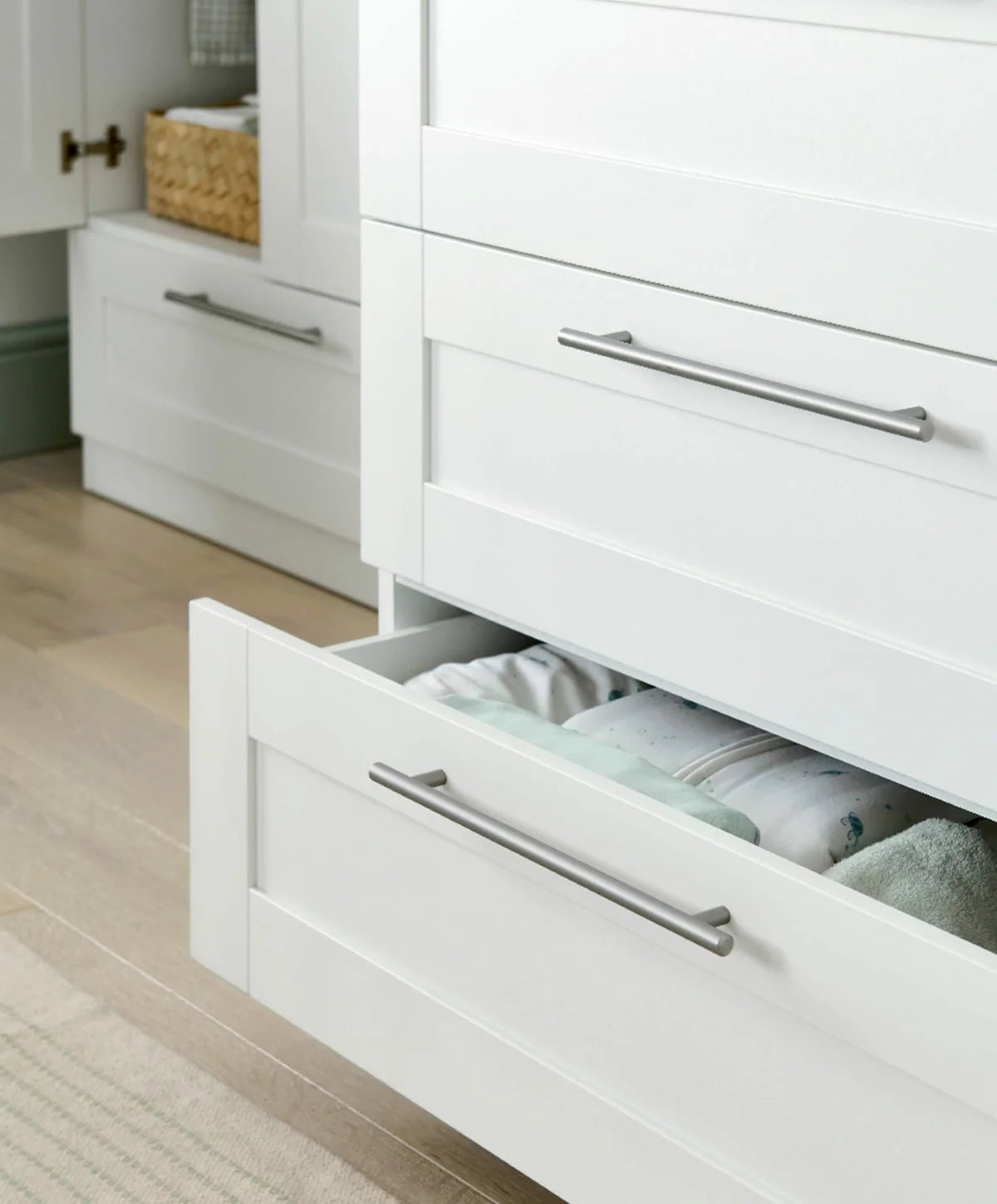 Hampden 3 Piece Cotbed Range with Dresser Changer & Wardrobe - White